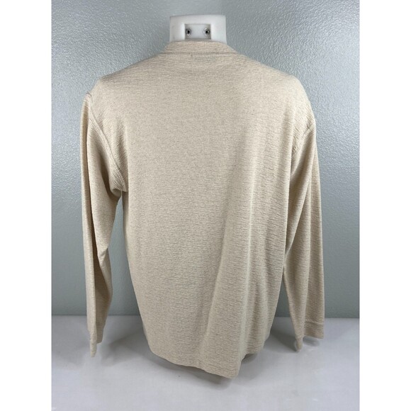 Paolo Valenzie Ben XL Tan Sweater Italy Textured Long Sleeve - Picture 5 of 9